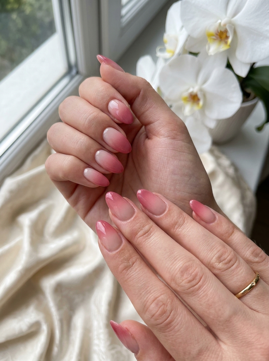 Rosa Ombré Nägel